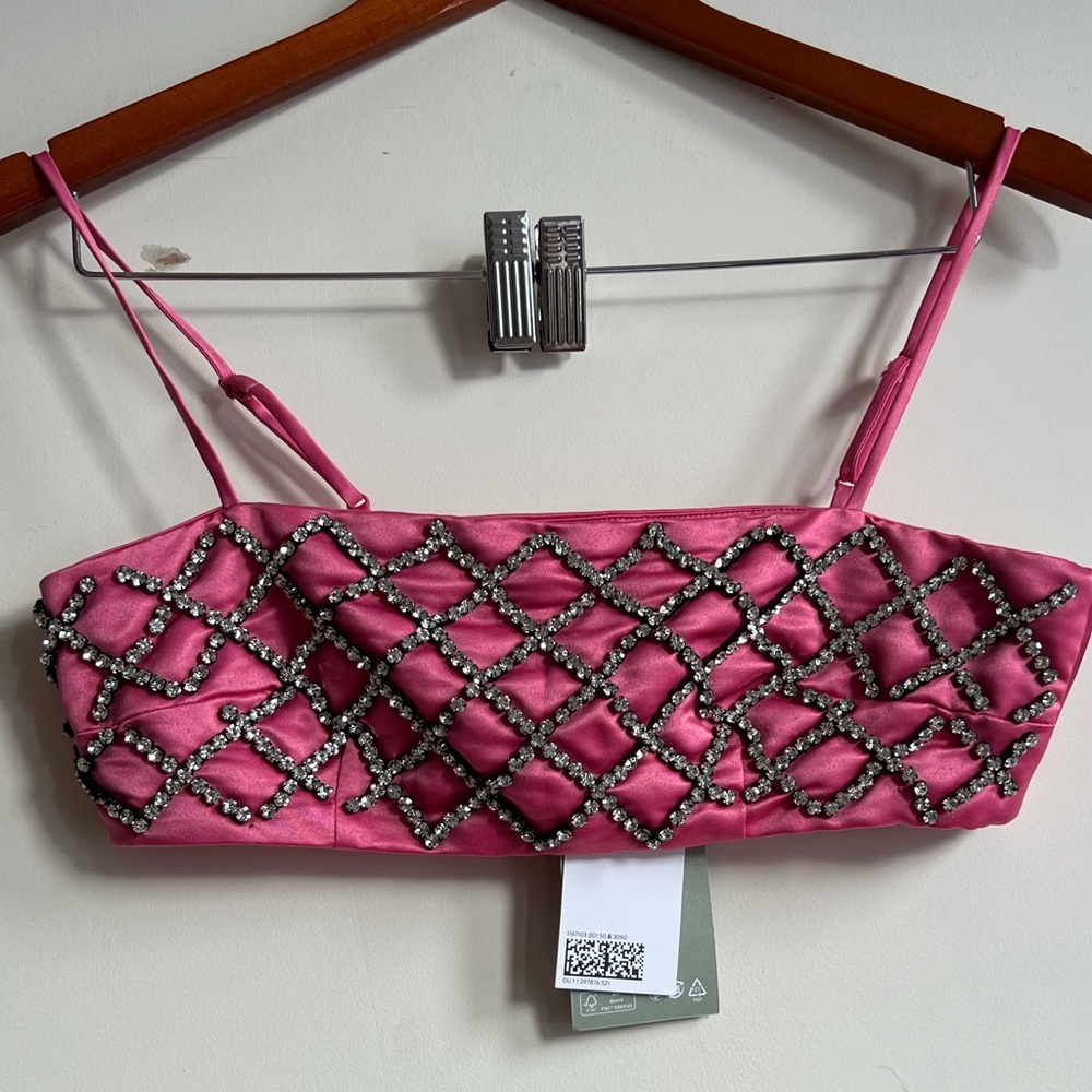 Pink bedazzled top